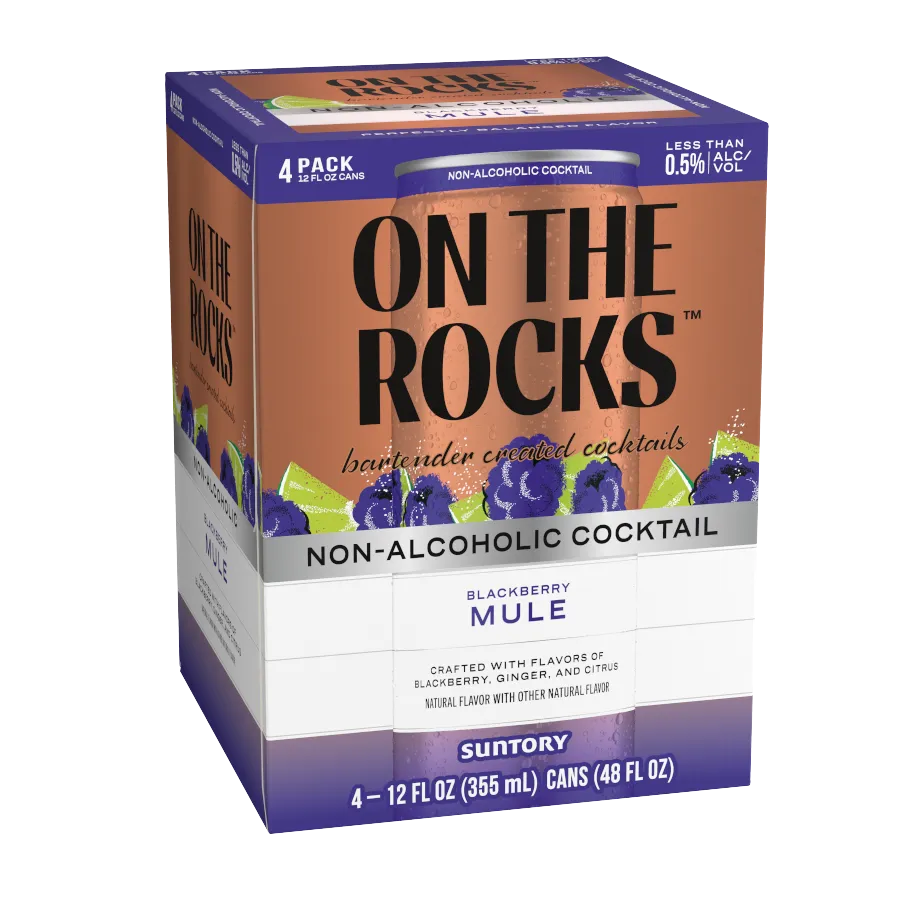 Non-Alcoholic Blackberry Mule Ready to Drinks | On The Rocks